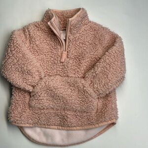 Toddler girls fleece quarter zip pullovere